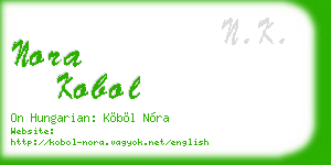 nora kobol business card